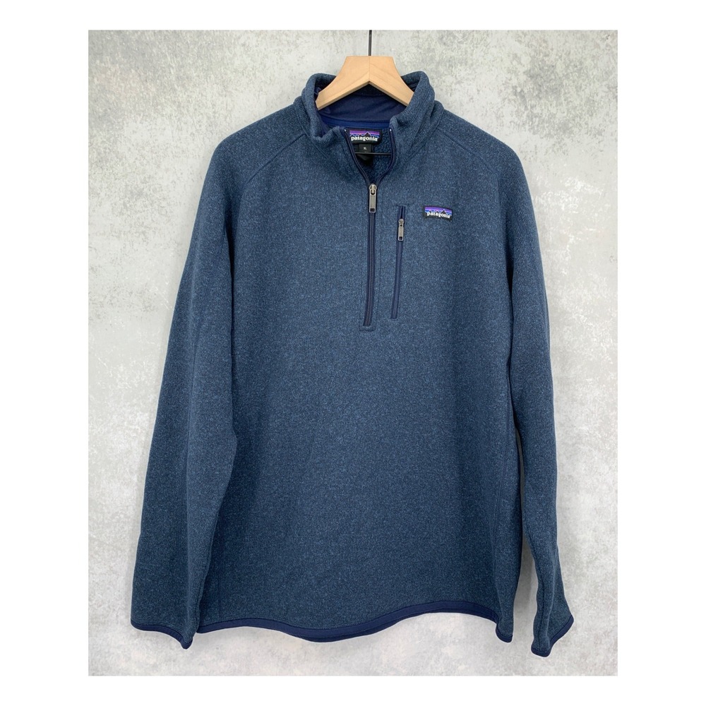 Patagonia Jacket Mens XL Blue Better Sweater 1/4 Zip Heather Fleece Pullover
